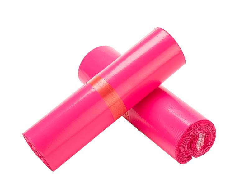 安乡玫红色快递袋-02